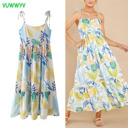 Print Dress Woman White Strap Backless Midi Dresses Women Summer Vintage Pleated Party Ladies Back Elastic 210430