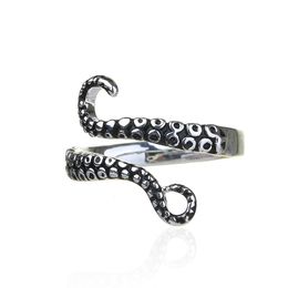 octopus tentacle UK - Cluster Rings Drop Retail Tentacle Beautiful Octopus Ring Claw Adjustable Hand Made Ancient Plating
