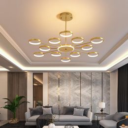 Modern Simple Living Room Lamp Warm Romantic Bedroom Personality Fashion Ceiling Chandelier Pendant Lamps