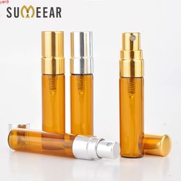 100 Pieces/Lot 5ML Amber Essential oil Bottles Refillable Perfume Bottle Empty Spray Atomizer Cosmetic Container Travelhigh qty