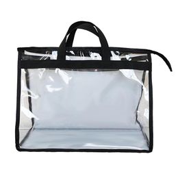 Storage Bags Clear Dust-proof Bag Protable Women Purse Handbag Dust Cover With Zipper Water Proof Protector