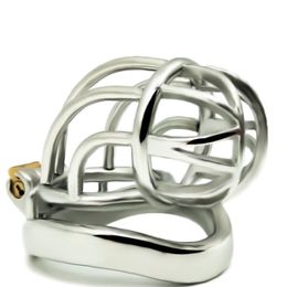 Massage FRRK Ergonomic Stainless Steel Stealth Lock Male Chastity Device Cock Cage Adult Game Sex Toys For Men Arc and Round Penis Ring