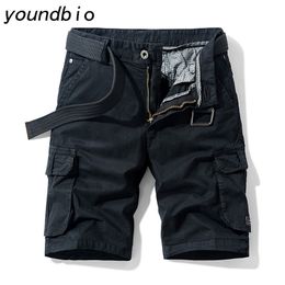 Summer Men Cargo Shorts Casual Cotton Male Jogger Mens Brand Clothing Loose Work Man Military 210629