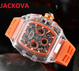 Fashion Style Quartz Movement Hollow Watches Rubber Silicone Sports Men Watch montre de luxe Wristwatches gift
