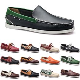 Fabric Loafers Casual Leather Shoes Men Sneakers Bottom Low Cut Classic Triple Black Green Dress Shoe Mens Tr 86 s