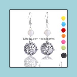 Dangle & Chandelier Earrings Jewelry Women Charms Openwork Aromatherapy Pendant Essential Oil Diffuser Halloween Christmas Gift 4 Styles Dro
