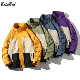 BOLUBAO Fashion Men's Jackets Colorblock Tracksuit Casual Jackets Coat Multiple Pockets Man Brand Jackets 210518