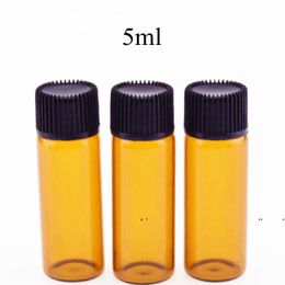 NewAmber Dropper Mini Glass Bottle Essential Oil Display Vial Small Serum Perfume Brown Sample Container Mini Empty Liquid Sample Vial EWE7