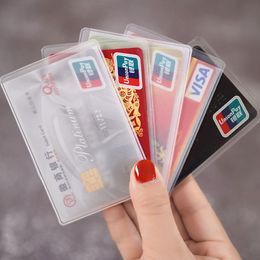 Przezroczyste posiadacze kart Protector Rękawy Uchwyt ID Uchwyt Karty Portfele Portfel Business Credit Card Torby 1 szt. 60 * 93mm