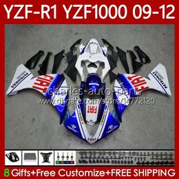 OEM MOTO Body For YAMAHA YZF-R1 YZF1000 YZF 1000 CC R 1 2009-2012 Bodywork 92No.29 1000CC YZF R1 YZFR1 09 10 11 12 YZF-1000 2009 2010 2011 2012 Fairings Kit blue glossy