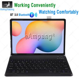 Case with Russian Keyboard Mouse For Samsung Galaxy Tab S6 Lite 10.4 S6 S4 S5E S7 11 10.5 T870 P615 T865 T835 T720