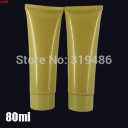 300pcs/lot 80ml Cosmetic TubeMildy Wash Small Gold Soft Tube or Butter Handcream Empty Make Up with screw capgood qualty