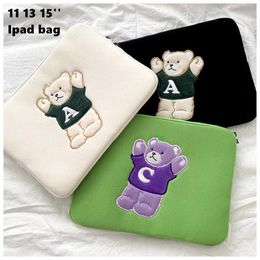 Cosmetic Bags & Cases Japanese Ins Ipad Pro 9.7 11 Laptop Case Korean Cartoon Bear 10.8 13 13.3 15 Inch Tablet Protective Inner Sleeve Bag P