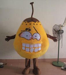 High quality bad pear Mascot Costume Halloween Christmas Fancy Party Dress Cartoon Character Suit Carnival Unisex Adults Outfit