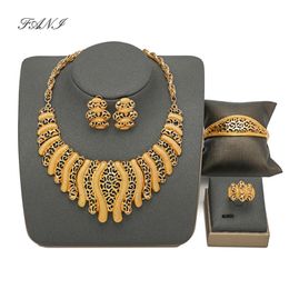 Earrings & Necklace Fani Italian Women Wedding Accessories Jewelry Set Dubai Gold Design Fashion African Beads Wholesale