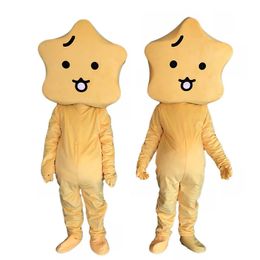 Festival Dress Simulation Yellow Star Mascot Costume Halloween Christmas Fancy Party Dress Cartoon Character Suit Carnival Unisex Adults Outfit