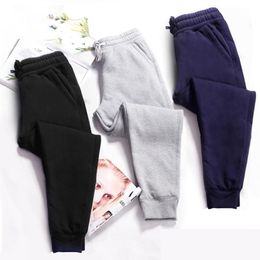 Men's Pants Sexy High Waist Loose Fleece Sweatpants Trousers With Pocket 2021 Fall Winter Black White Baggy Joggers Women Sweat