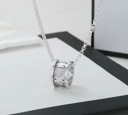 2022 Fashion Letter Three Dimensional Hollow Pendant Necklaces Retro Sterling Silver Pendants Necklace ZB005YX