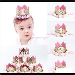 Baby Girls Lace Tiara Headbands Rose Flower Head Bands Kids Elastic Hairbands Children Hair Accessories Crown Headdress Euhgt Nefih