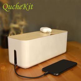 Anti Dust Charger Socket Organizer Power Strip Wire Case Desktop Network Line Storage Bin Cable Storage Box For Extension Socket