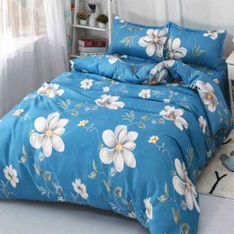 High Quality Bedding 1 Quilt Cover + 2 Pillowcase Set Textile Bed Double/Single/King/Queen Size Duvet Cover Comfortable F0458 210420
