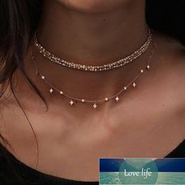 MAA-OE Boho Multi layer Pendant Necklaces For Women Fashion Gold Crystal Charm Chains Necklace Jewellery Wholesale Gift  Factory price expert design Quality Latest