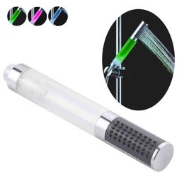 Temperature Sensor Led Shower Head RGB Light Led Bath Shower Faucet Water Temperature Control 3 Colors Change Light for Bathroom H1209