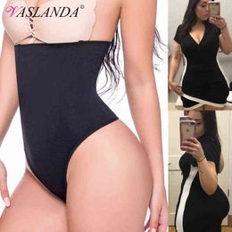 Women Slimming Body Shaper High Waist Thong Panty Shaper Tummy Control Panties Underpants G-String Briefs Slimming Underwear Y220311