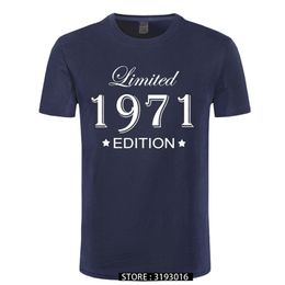 Man Made in 1971 T-shirt Tops Limited Edition 1971 T Shirts Short Sleeve Funny Birthday Tshirts for Men 210706