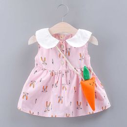 Princess Dress For Girls Toddler Kid Baby Girl Cartoon Bunny Printed Party Princess Dress Clothing Set 6m-24m Girls Clothes Q0716