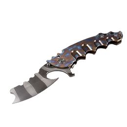 Flipper Folding Knife D2 Titanium Coated Blade TC4 Titanium Alloy Handle Ball Bearing Knives H5368