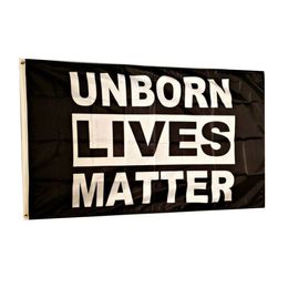 Unborn Lives Matter Flag Vivid Colour UV Fade Resistant Double Stitched Decoration Banner 90x150cm Digital Print Wholesale