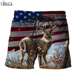 CLOOCL Newest Popular Deer Hunting Summer Beach Shorts 3D Print Fashion Men Women Harajuku Hip Hop Wild Shorts Drop Shipping X0316