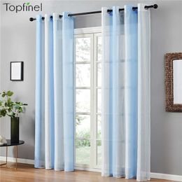 Grey Sheer Tulle Curtain Stripe Voile Curtain For Living Room Bedroom Window Modern Cafe Curtain Blinds Drapes Topfinel 210712