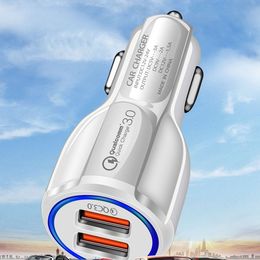 Useful Dual Usb Quick Charge 3.0 Fast Car Charger For iphone Samsung Huawei Smart Phone Mobile Adapter Universal