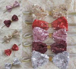 New Girl Headbands Sequins Bow Fashion Children Hair Accessories Photograph props Baby Gifts