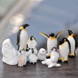 BAIUFOR 1set Iceberg Seal Model, Winter Figures Landscape , Miniature Figurine Toy for Children Gift Birthday Home Decor 210804
