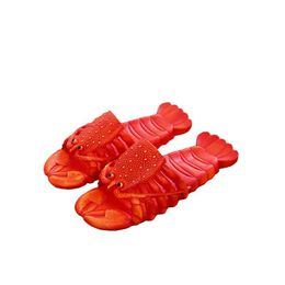 reti aragoste Sconti Sentali coppia sandali e pantofole cartone animato net rosso aragosta uomo divertente crayfish spiaggia donne