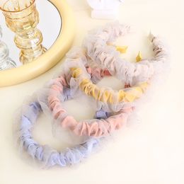 Women Girls Gold Foil Lace Scrunchies Hairband Headband Adult Hair Accessories