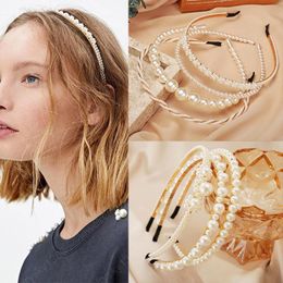 Fashion Wedding Hair Jewellery Vintage Pearl Headband For Women Girls Bohemian Hair Hoop Mix Styles mujer