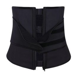 Women's Shapers Zipper Hooks Waist Trainer Corset Latex Strap Steel Boned Cincher Body Korset For Women Stomach Slimming