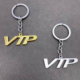Keychains Chrome Metal Car Logo Keyring Key Fob Keychain Gold VIP