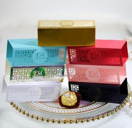 Ramadan Eid Party Chocolate Boxes Hollow Eid Festival Snack Sugar Chocolates Wedding Favours Bag