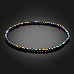 Hip Hop Rainbow Magnet Beads Chokers Necklaces Collar Women Men Fashion Jewellery Will and Sandy