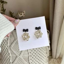 Dangle & Chandelier Design Trendy Zircon Earrings For Women Girls Cute Sweet Crystal Bow Female Wedding Jewellery Bijoux Christmas Gifts