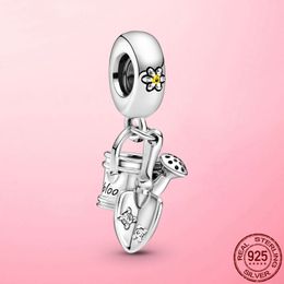 silver watering can Australia - Spring 925 Sterling Silver Garden Watering Can Trowel Dangle Charm Beads fit Original Pandora Bracelet Necklace DIY Jewelry