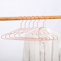 Rose Gold Metal Hangers with Groove Men Women Suit Coats Hanger Clothes Drying Rack