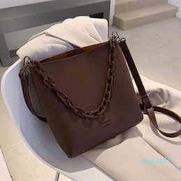 designer Cross Body Vintage Fashion Female Tote Chain High Quality PU Leather Women Designer Handbag Capacity Shoulder Messenger Bag