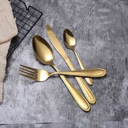 410 stainless steel tableware hotel steak knife, fork and spoon four piece set household simple Western tableware