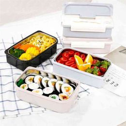 304 Stainless Steel Water Injection Insulated Lunch Box With Tableware Health Food Storage Container Outdoors Picnic 210423